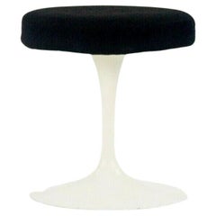 1977 Eero Saarinen for Knoll International Upholstered Pedestal Tulip Stool 152S