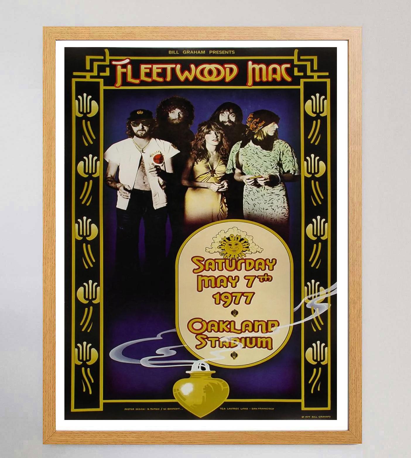 Américain Affiche vintage d'origine Fleetwood Mac - Oakland Coliseum, 1977 en vente