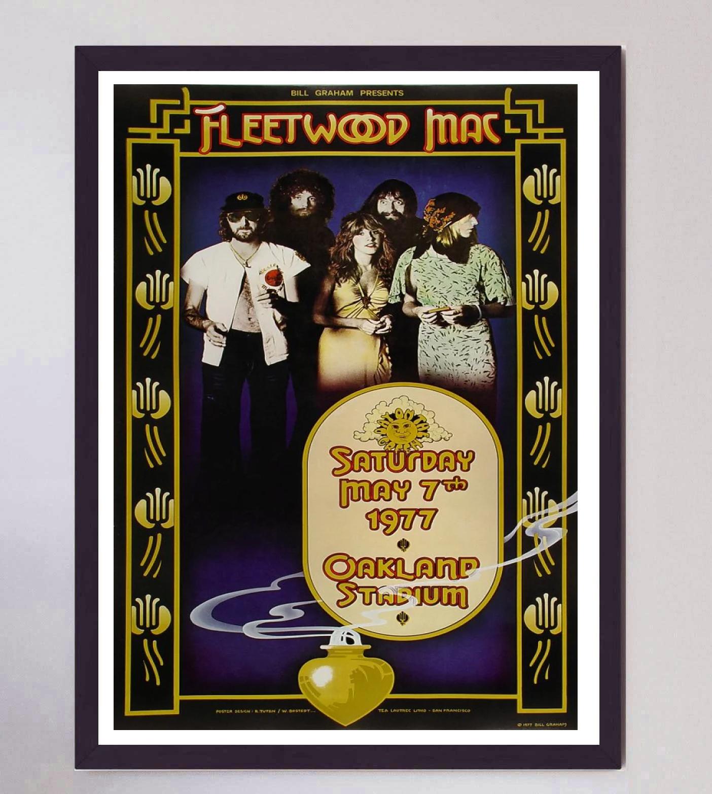 Fin du 20e siècle Affiche vintage d'origine Fleetwood Mac - Oakland Coliseum, 1977 en vente