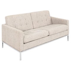 1977 Florence Knoll Two Seater Loveseat in Grey Fabric from IBM