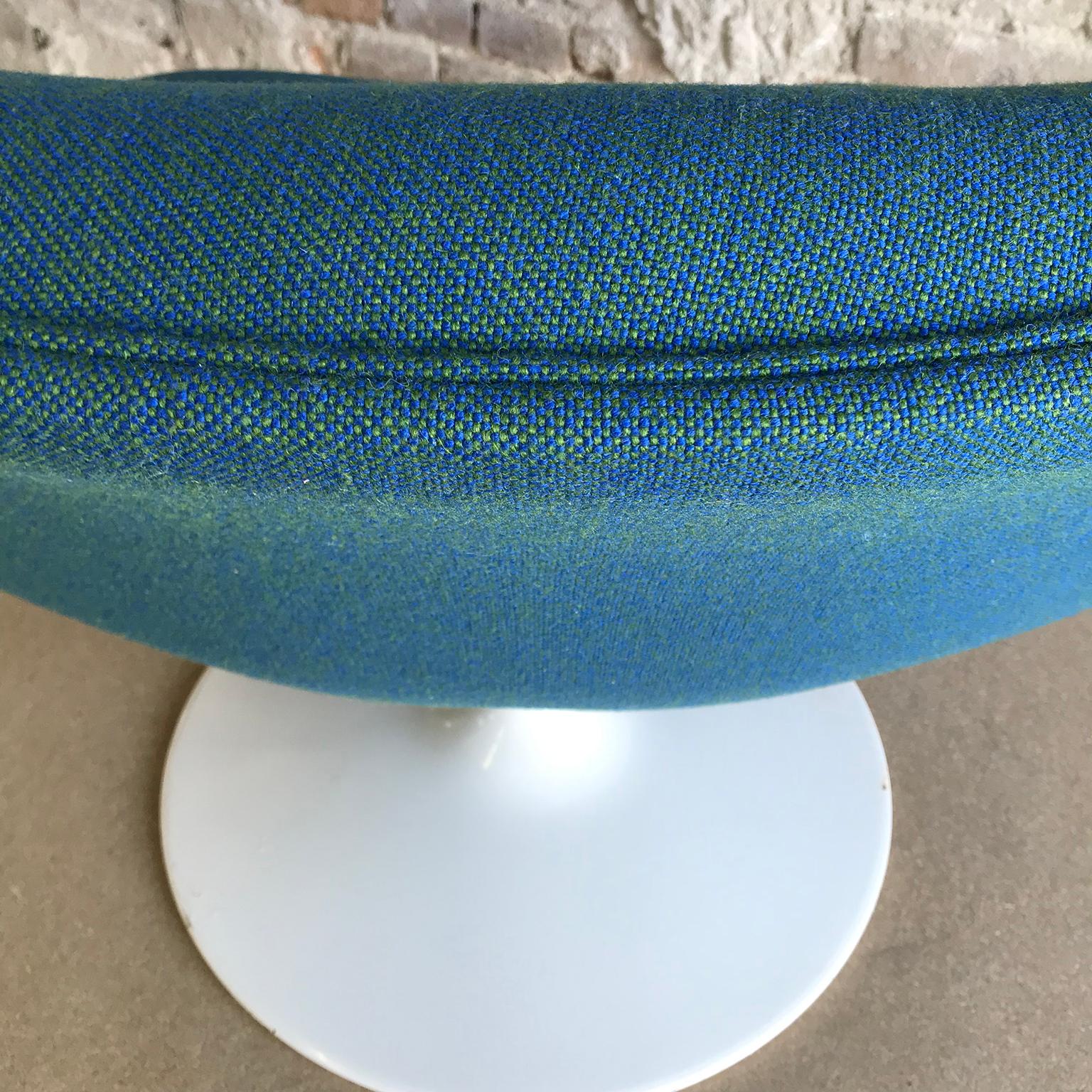 1977, Geoffrey Harcourt, Artifort 508 Chair by New Upholstery Blue Green Fabric 4