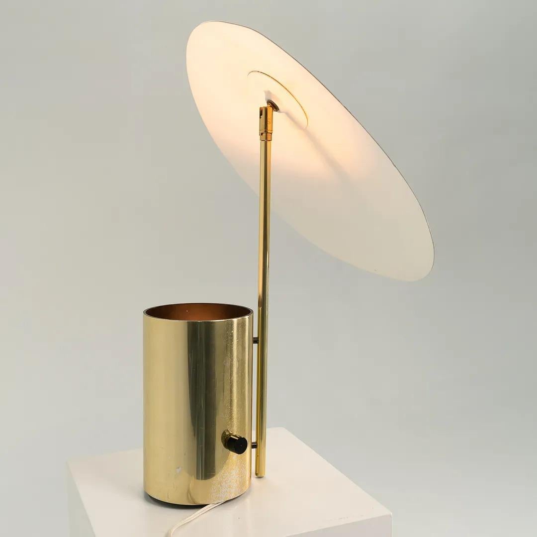 1977 George Nelson Half-Nelson Reflector Table Lamp by Koch & Lowy in Brass For Sale 4