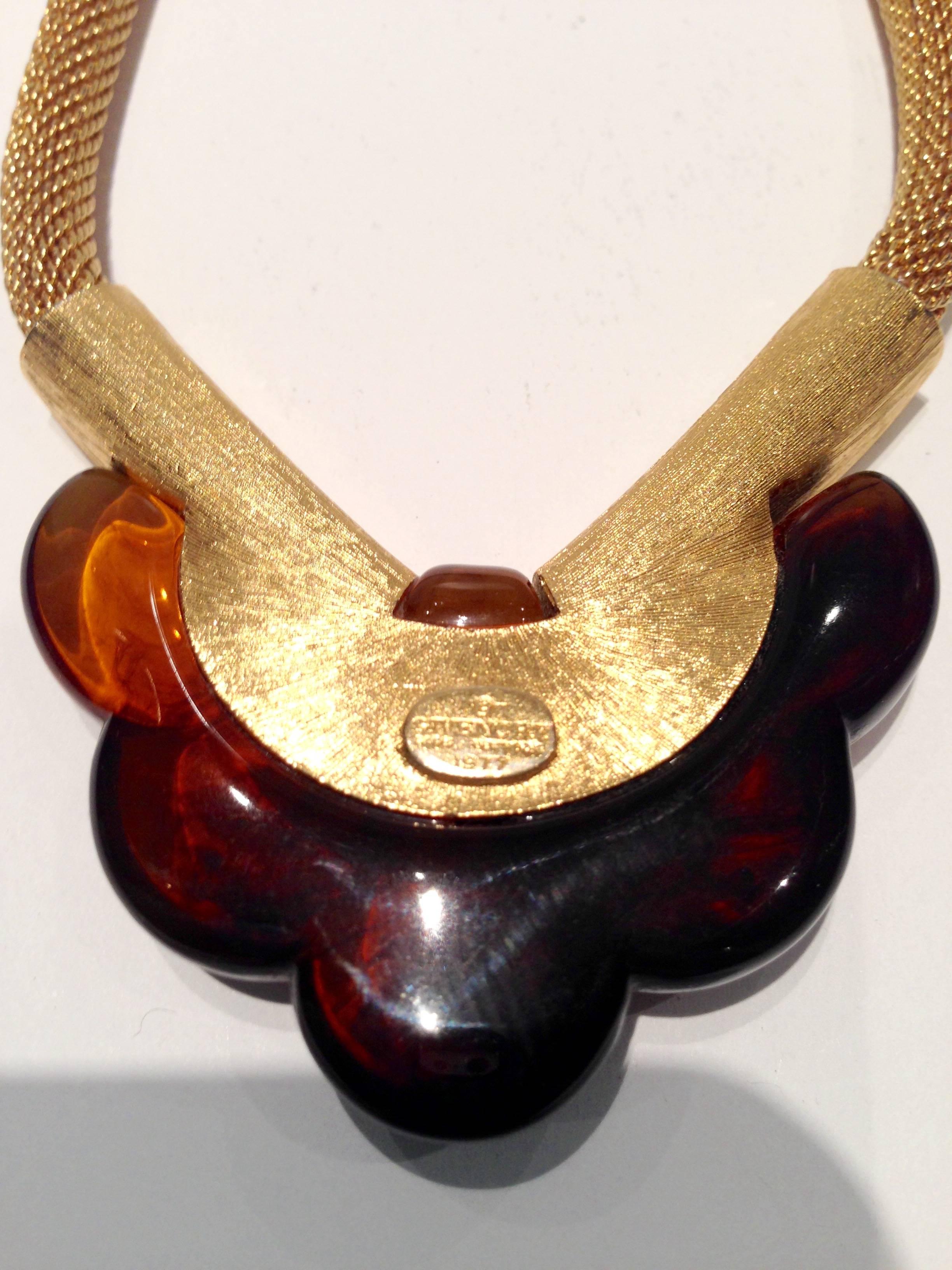 1977 Givenchy Lucite Butterfly Choker Necklace 3