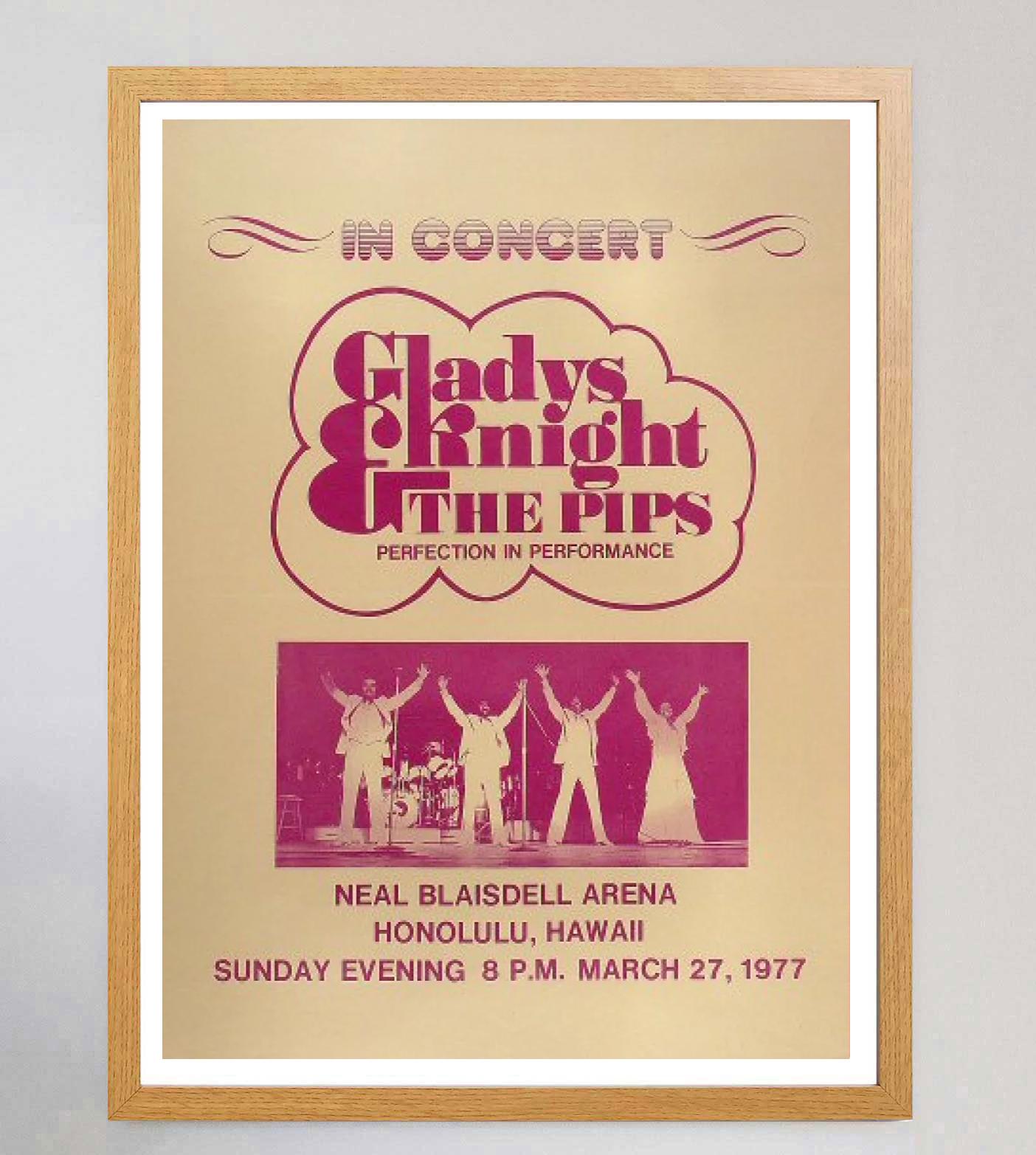 American 1977 Gladys Knight & The Pips - Hawaii Original Vintage Poster For Sale