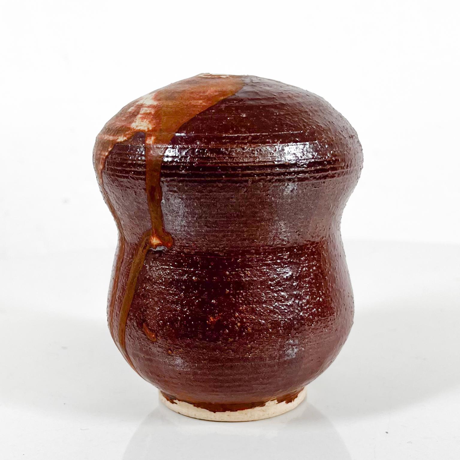 1977 Guenther Art Pottery Bud Vase Glazed Weed Pot Signed 1