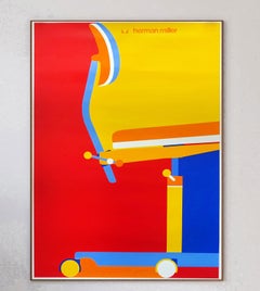 1977 Herman Miller Kevi Chair Original Vintage Poster