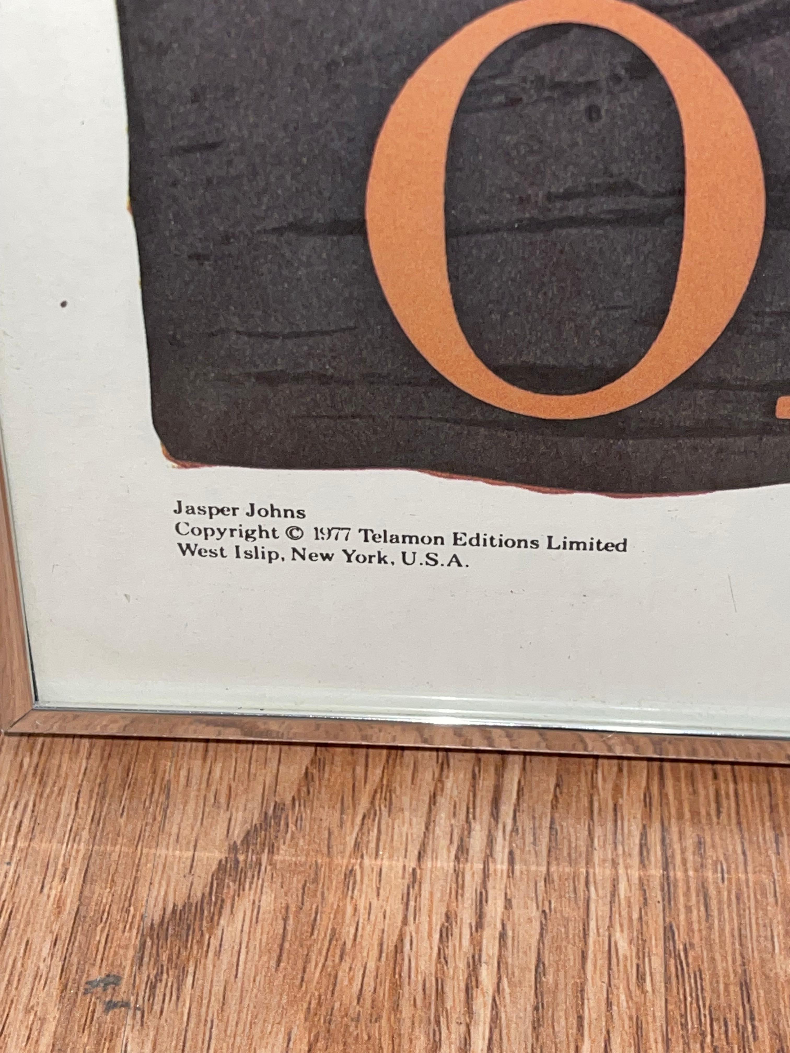 Papier 1977 Affiche de l'exposition de Jasper Johns au Whitney Museum