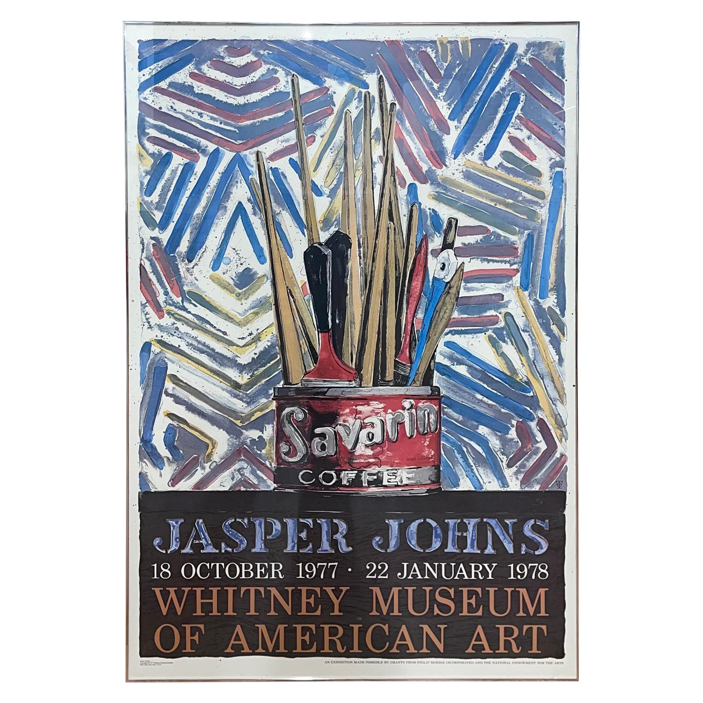 1977 Jasper Johns Whitney Museum Exhibition Poster