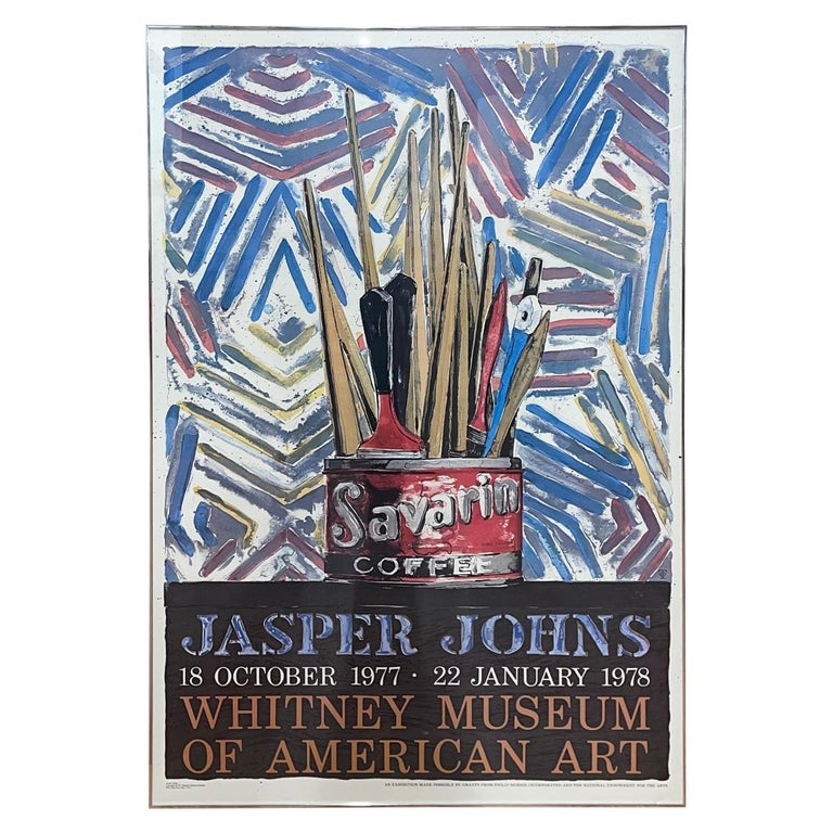 1977 Jasper Johns Whitney Museum Exhibition Poster For Sale