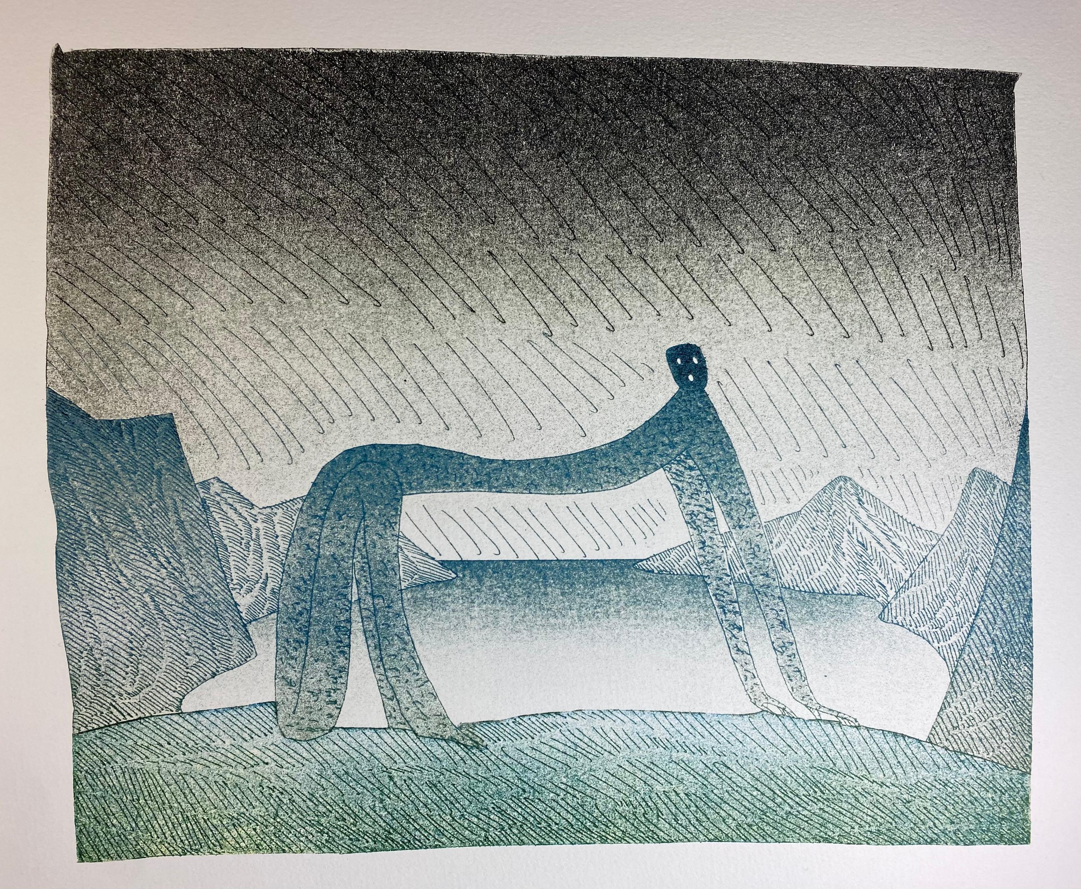 1977 Jean-Michel Folon Lithograph – Exhibition Poster For Sale 1