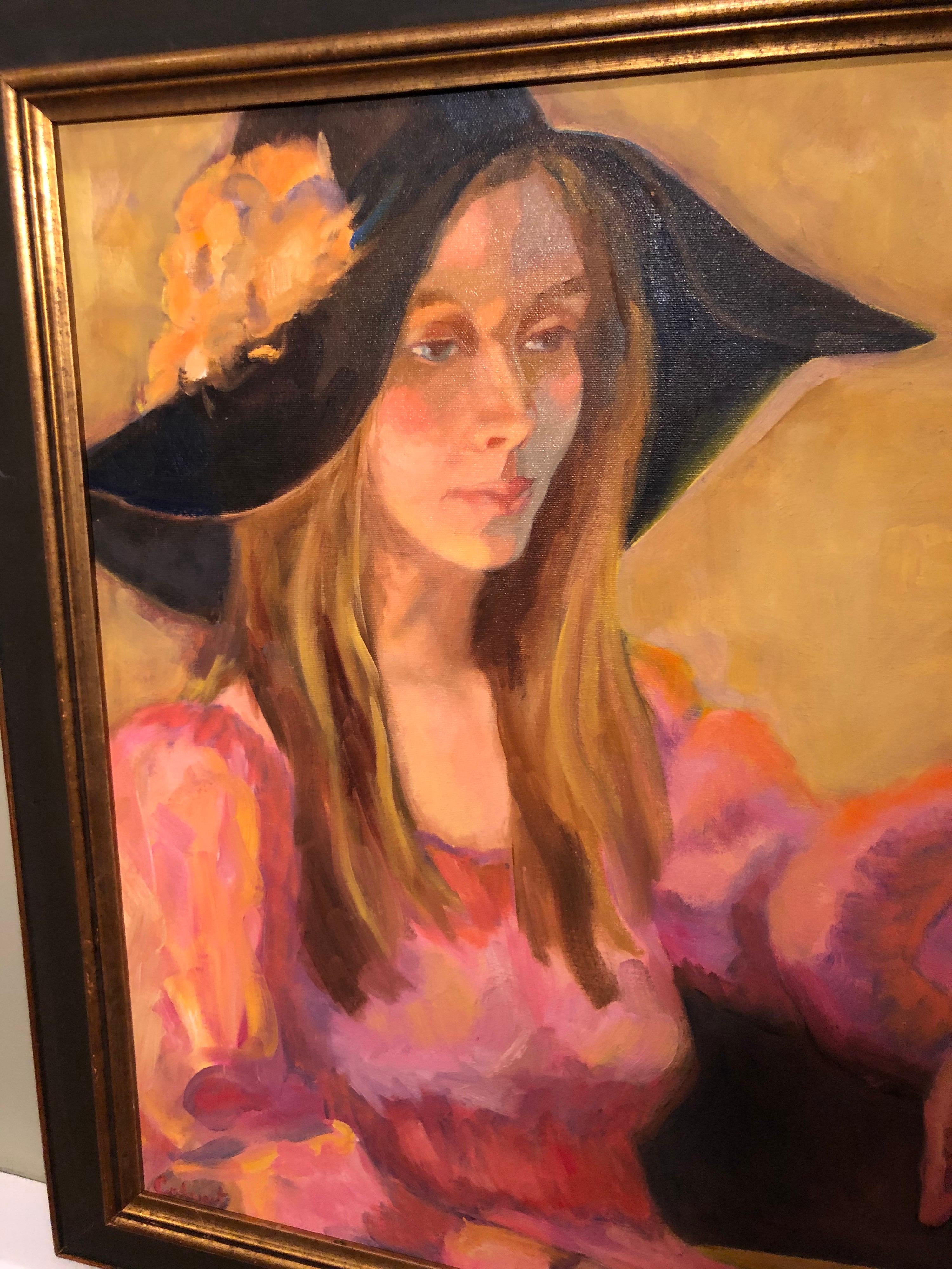 1977 Joni Mitchell Style Portrait by Peggy Calvart For Sale 4