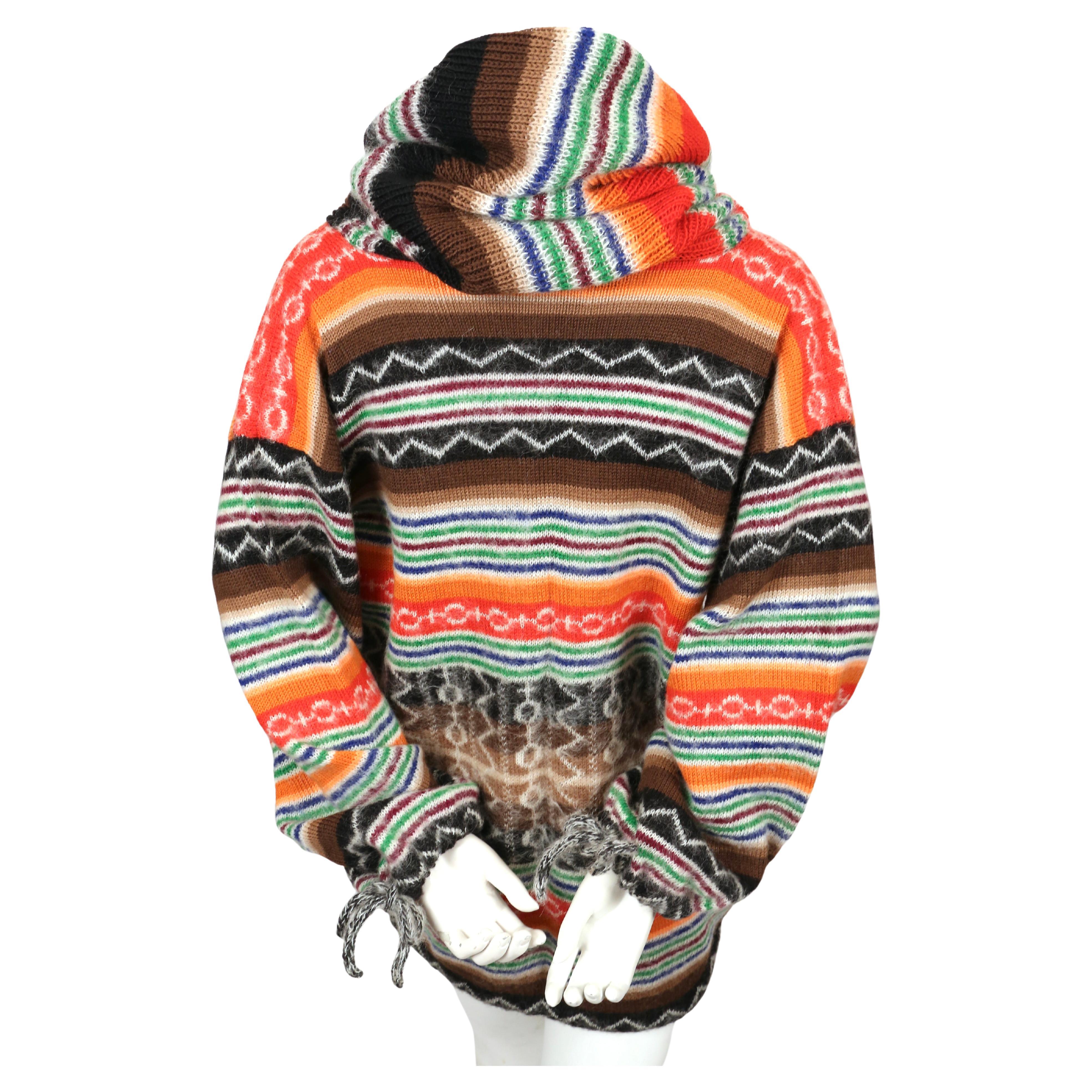 Women's or Men's 1977 KANSAI YAMAMOTO sweater with large hood For Sale