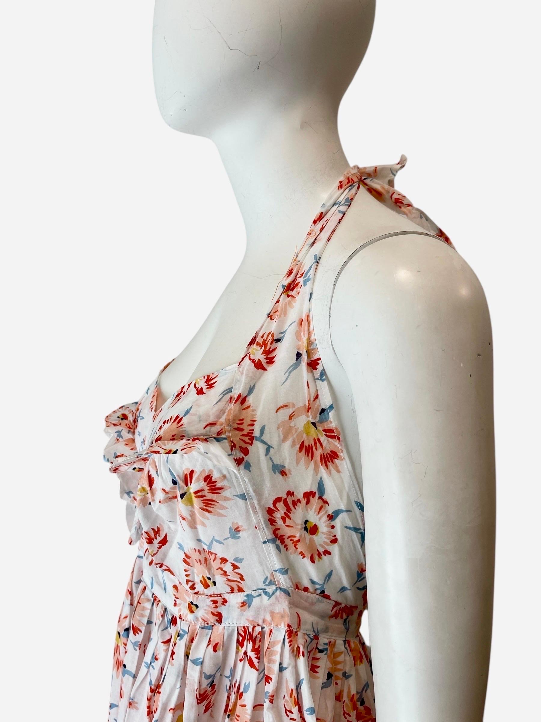 1977 Kenzo documented floral bubble dress In Excellent Condition For Sale In Austin, TX