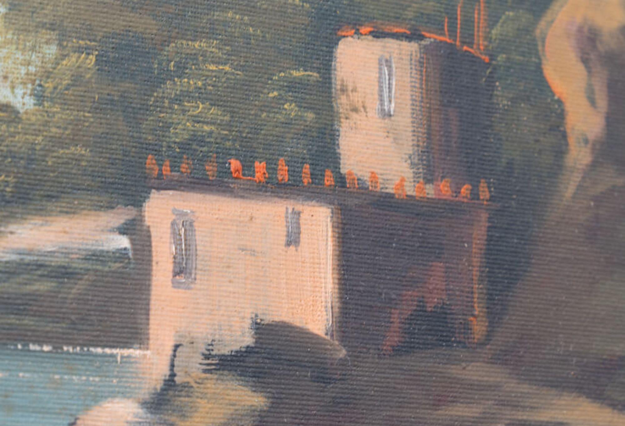 1977 Landscape Oil Painting by Francis Torry – Timeless Natural Beauty In condizioni buone in vendita a Manzano, IT
