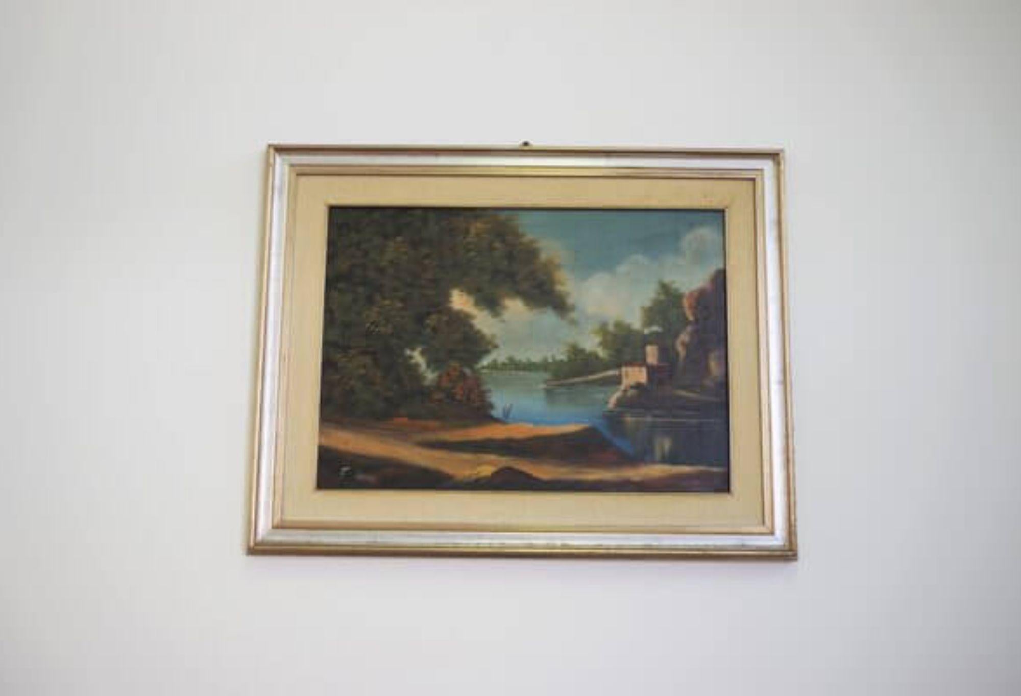 1977 Landscape Oil Painting by Francis Torry – Timeless Natural Beauty in vendita 1