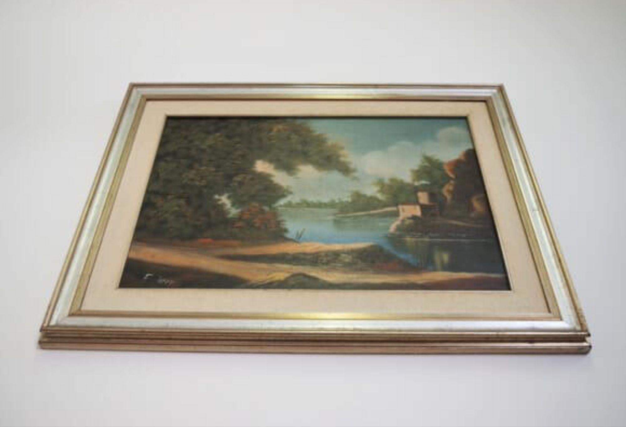 1977 Landscape Oil Painting by Francis Torry – Timeless Natural Beauty in vendita 2