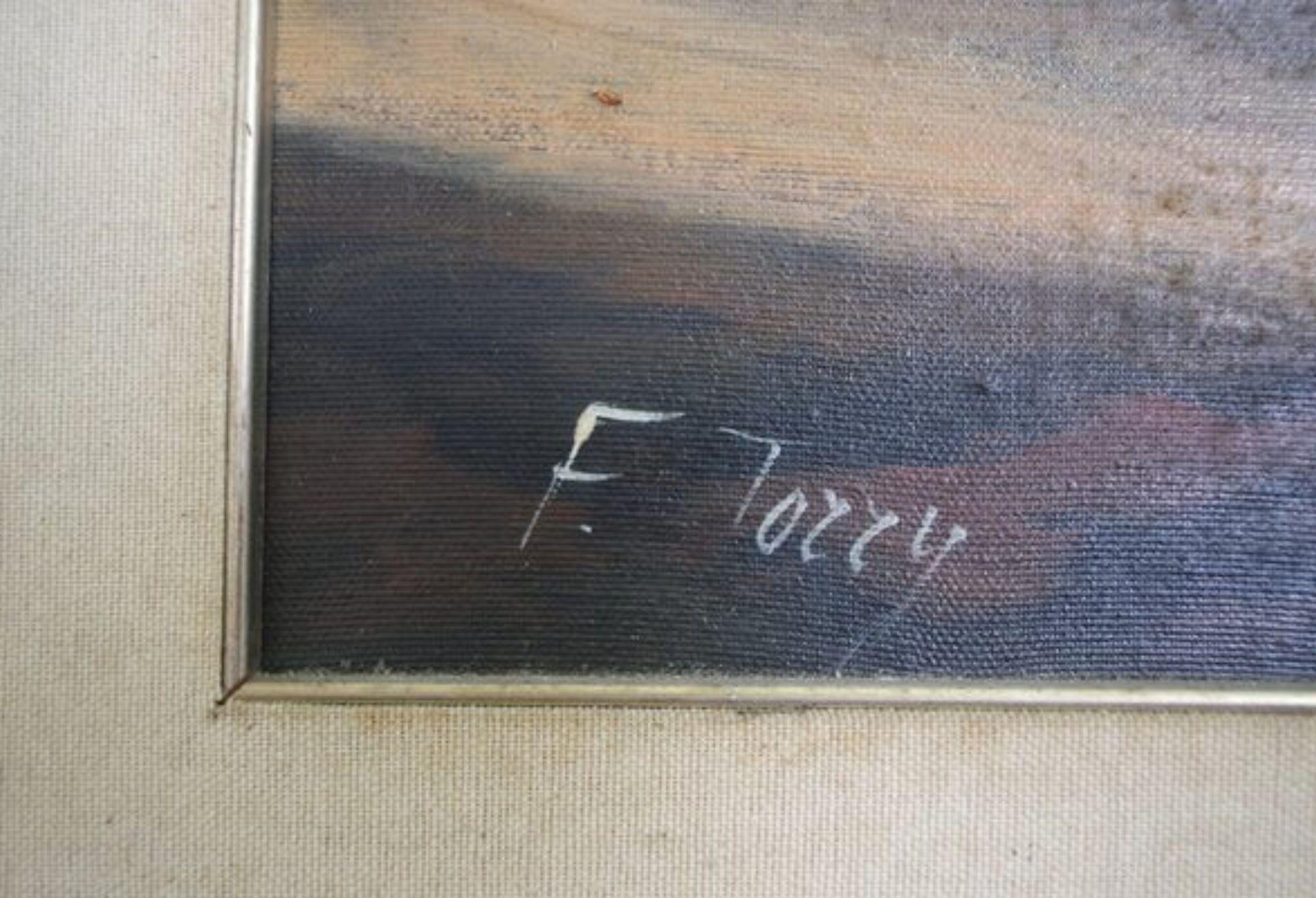 1977 Landscape Oil Painting by Francis Torry – Timeless Natural Beauty in vendita 3