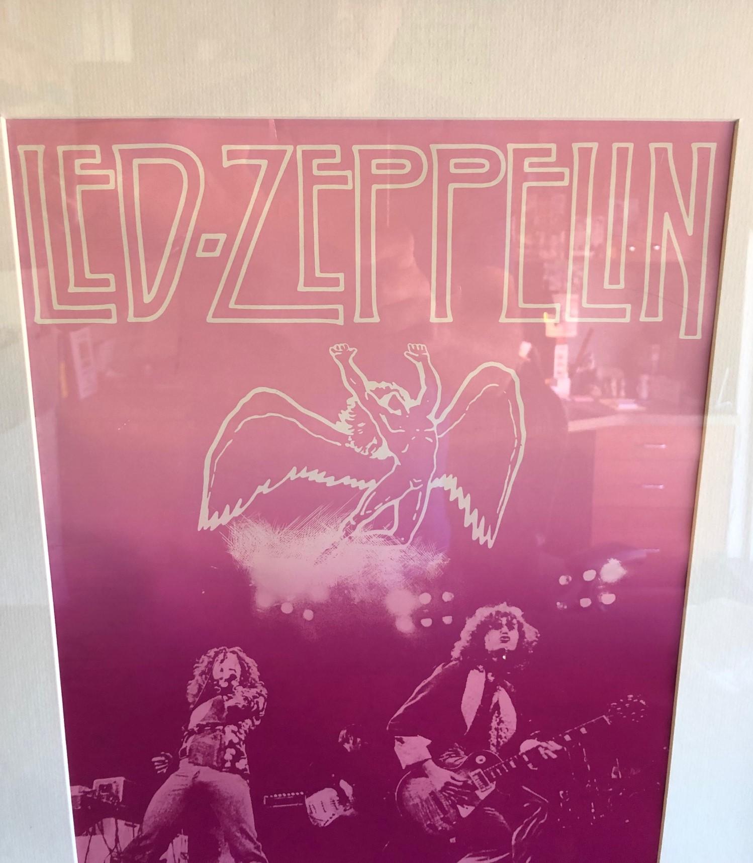 American 1977 Led Zeppelin Vintage Concert Poster Live at Market Square Arena