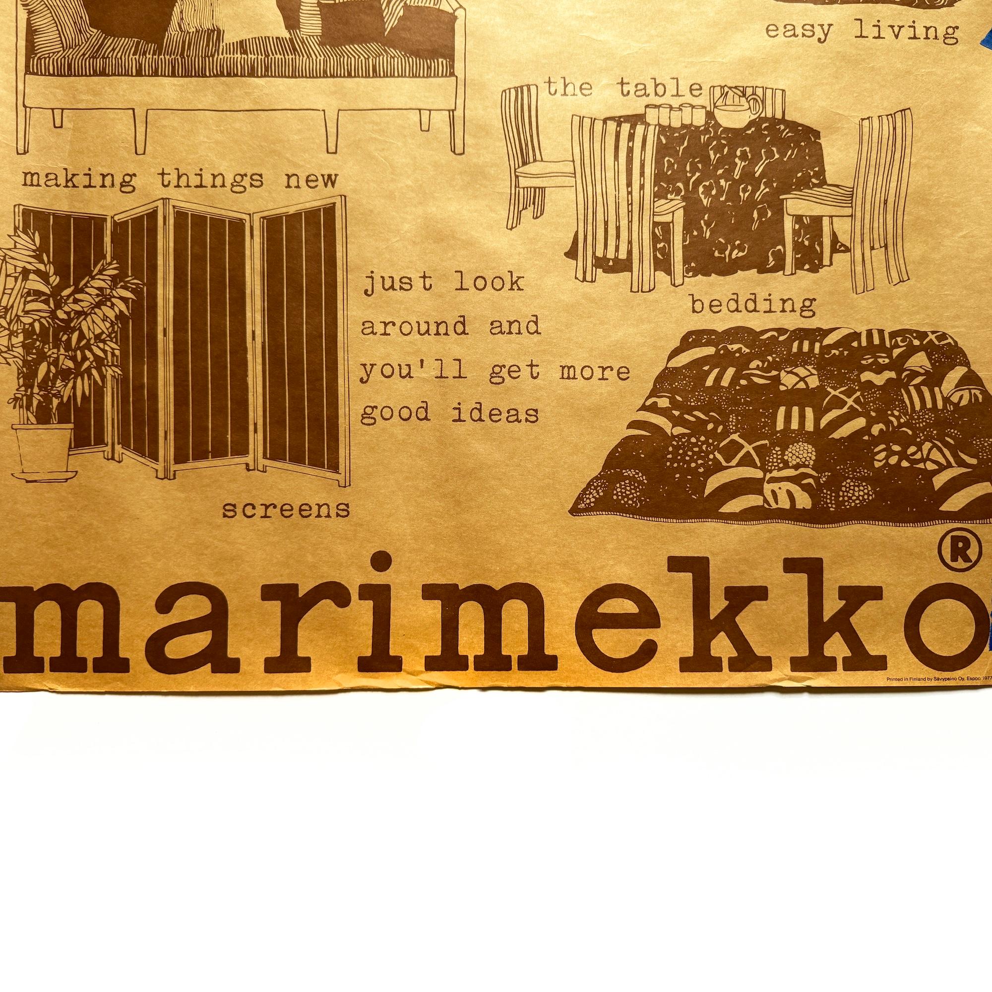 Affiche promotionnelle Marimekko, 1977 Bon état - En vente à Brooklyn, NY