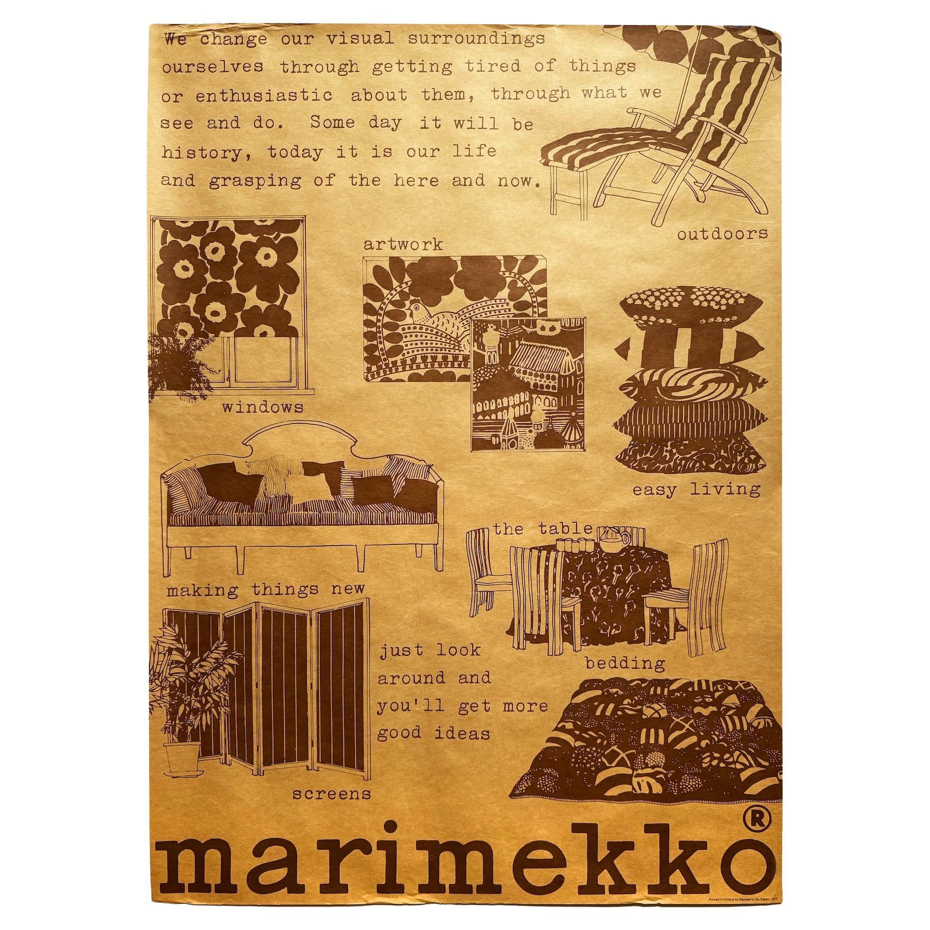 Cartel promocional de Marimekko de 1977