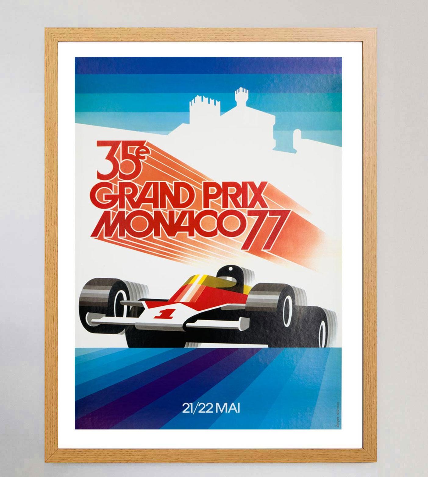 Original-Vintage-Poster, Monaco Grand Prix, 1977 (Monegassisch) im Angebot