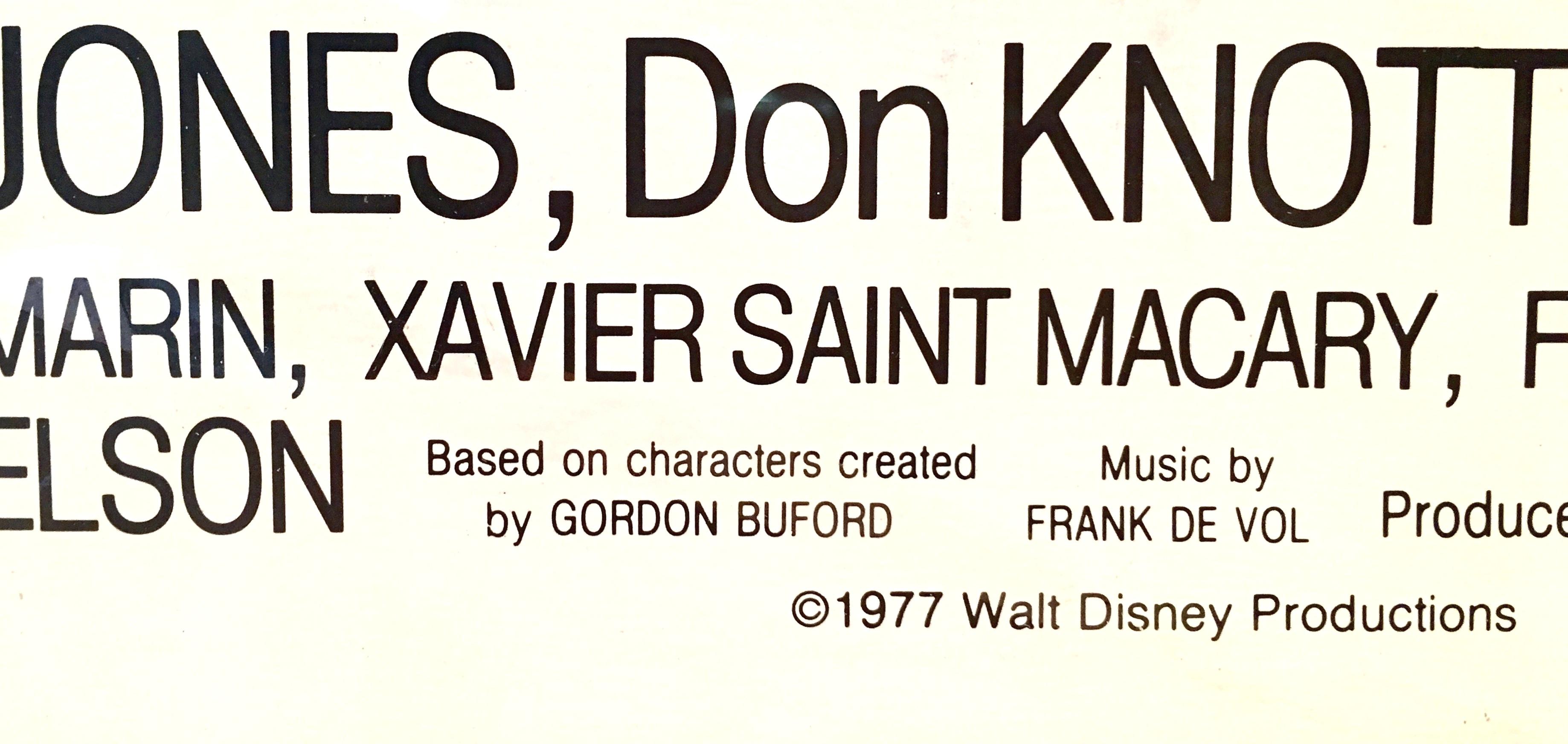 1977 Original Lithograph Movie Poster Walt Disney's 