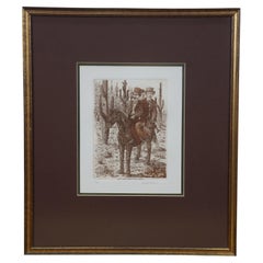 1977 Ronaldo Norden How the West Was Won Marx Brothers Horseback Engraving
