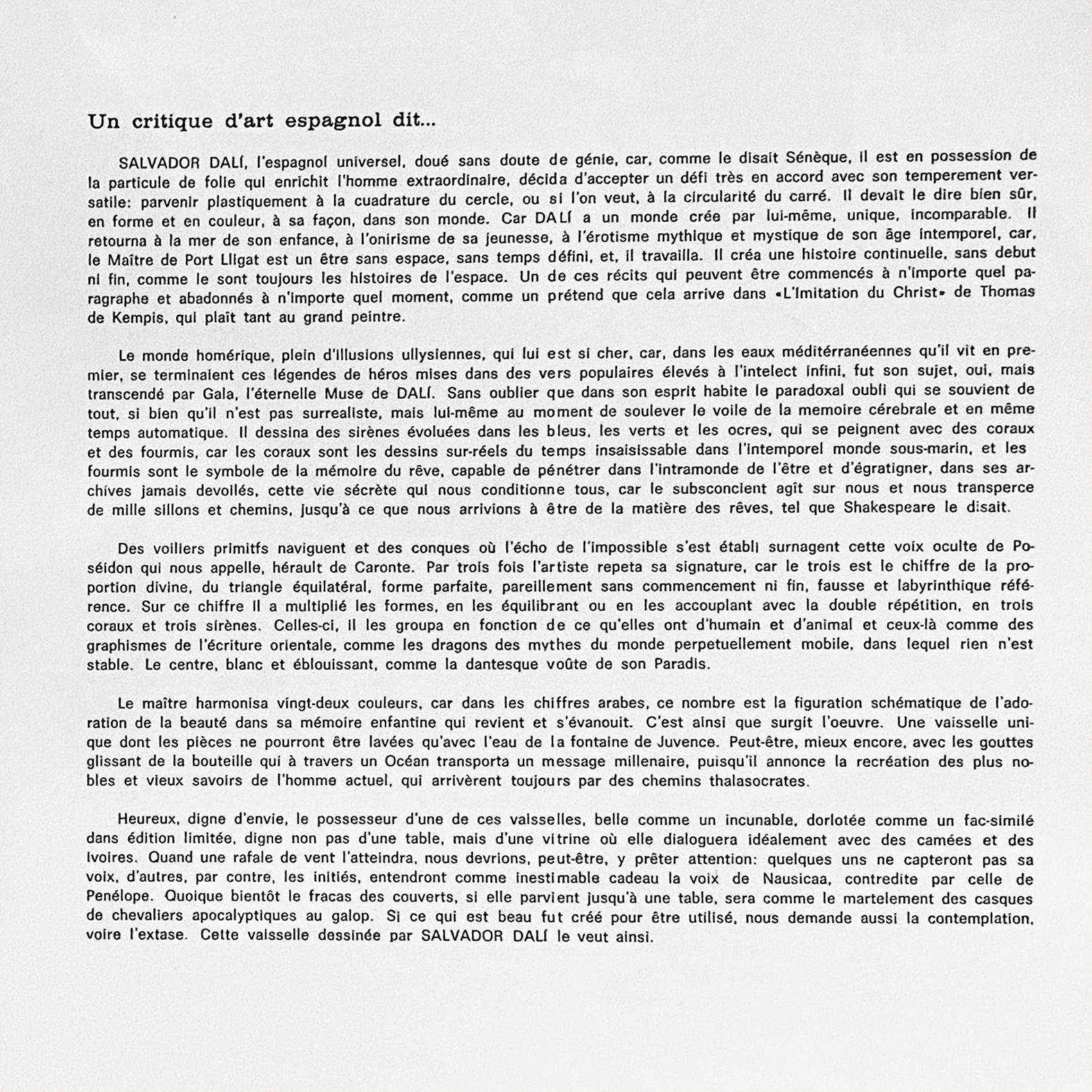 1977 Salvador Dali Seltenes Kaffeeservice „Mermaids, Koralle und Ameisen“ Limitierte Auflage (Ende des 20. Jahrhunderts) im Angebot
