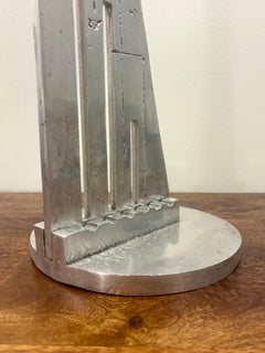1977 Signierte abstrakte Aluminiumskulptur von Beni Winkler