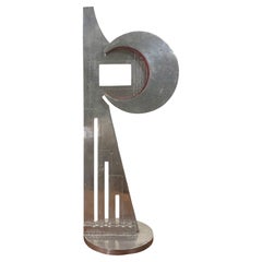 1977 Signierte abstrakte Aluminiumskulptur von Beni Winkler