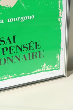 Affiche d'exposition française vintage signée Alechinsky Cioran, Fata Morgana, 1977