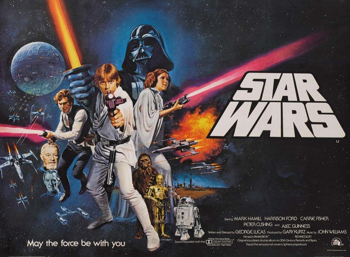 1977 Star Wars Original Vintage Poster (Leinen) im Angebot