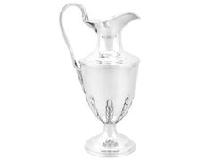 1977, Sterling Silver Claret Jug and Matching Goblets