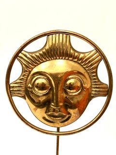 1977 Sun Sculpture in Solid Brass by Serried LTD