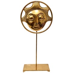 1977 Sun Sculpture in Solid Brass by Serried LTD