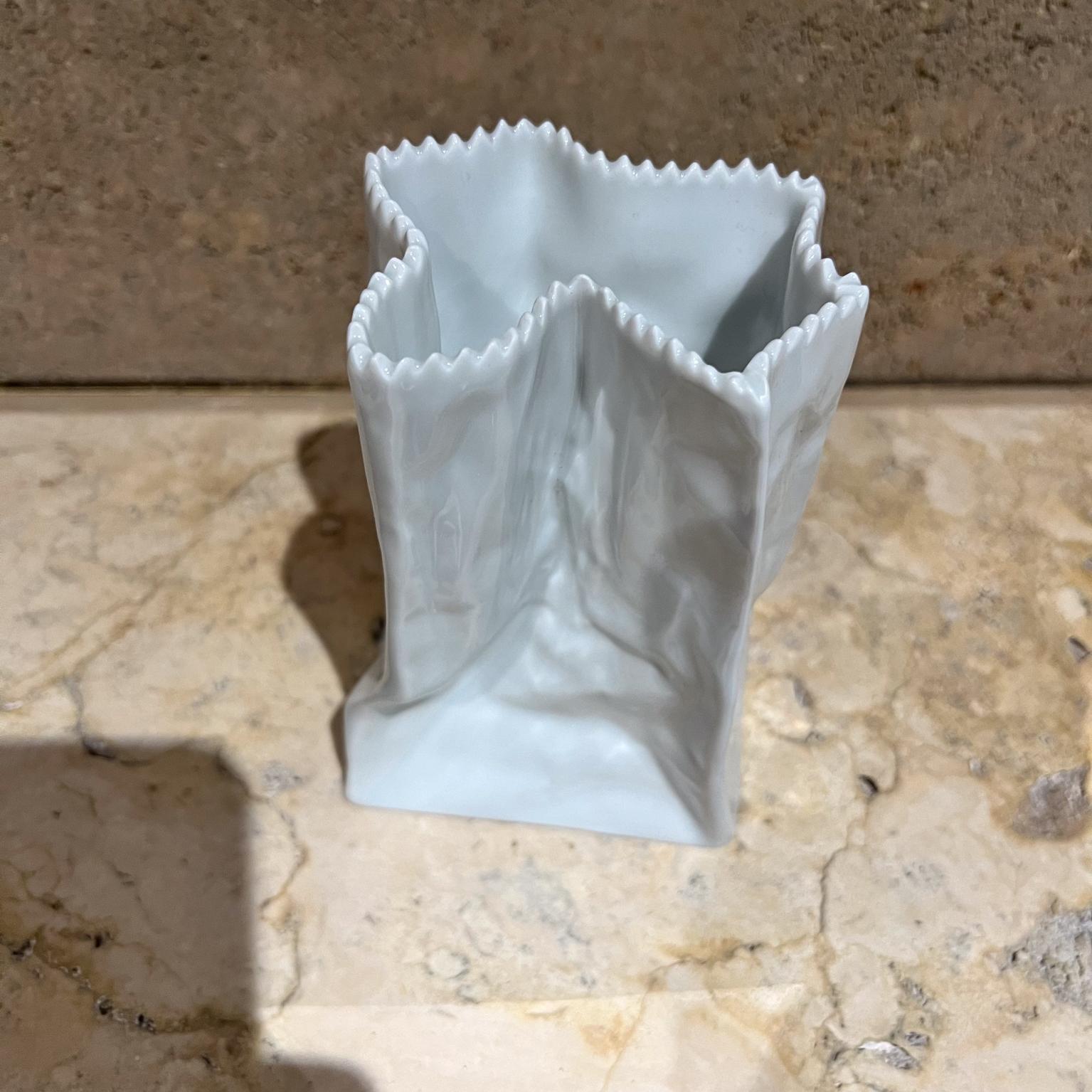 1977 Tapio Wirkkala for Rosenthal Porcelain Paper Bag Vase 1