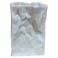 1977 Tapio Wirkkala for Rosenthal Porcelain Paper Bag Vase