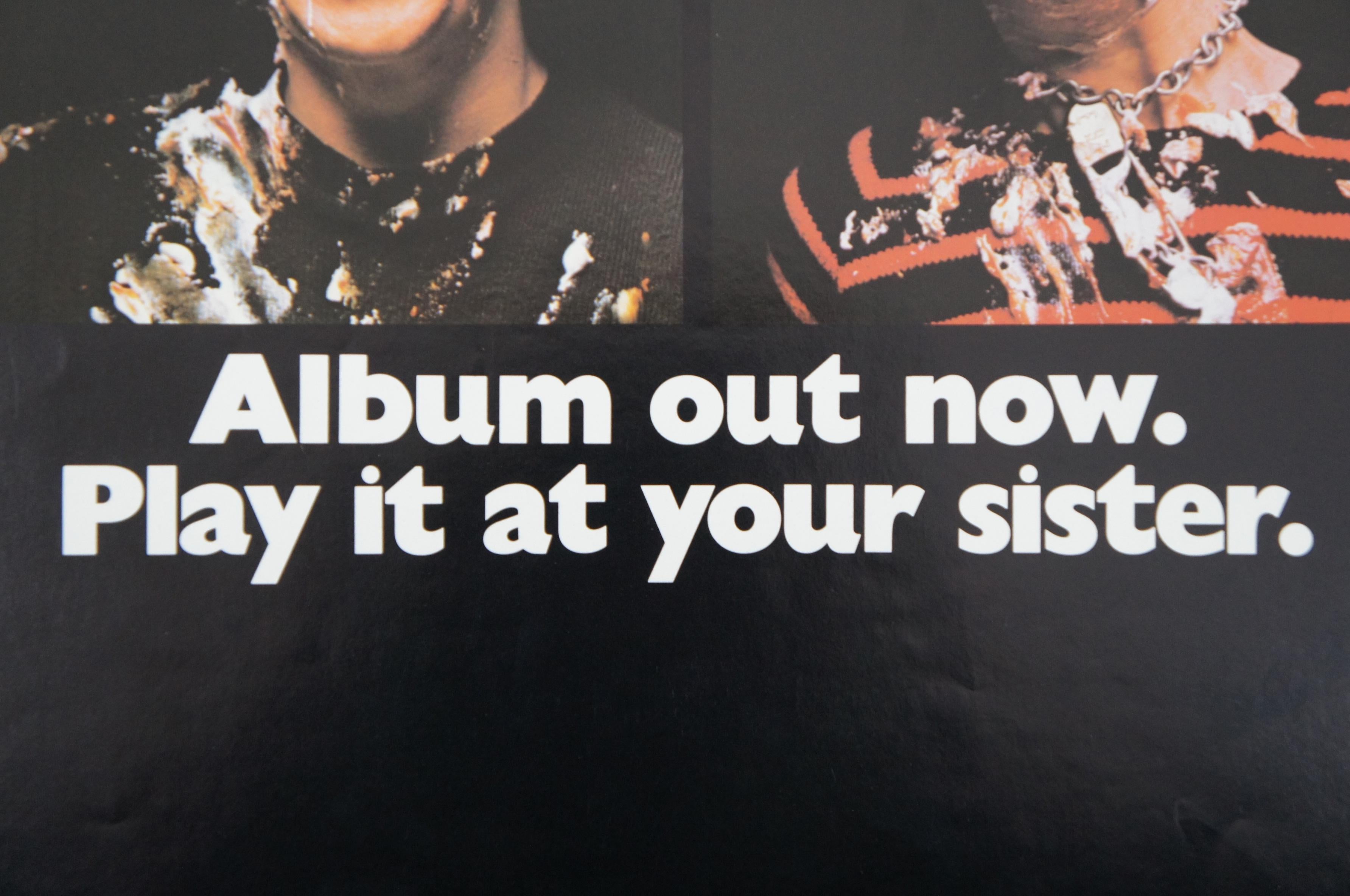 Paper 1977 The Damned Promo Poster Punk Rock Album Stiff Records Barney Bubbles