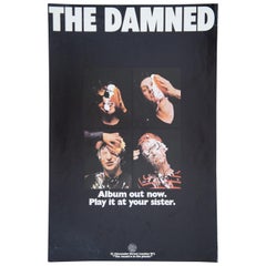 Vintage 1977 The Damned Promo Poster Punk Rock Album Stiff Records Barney Bubbles