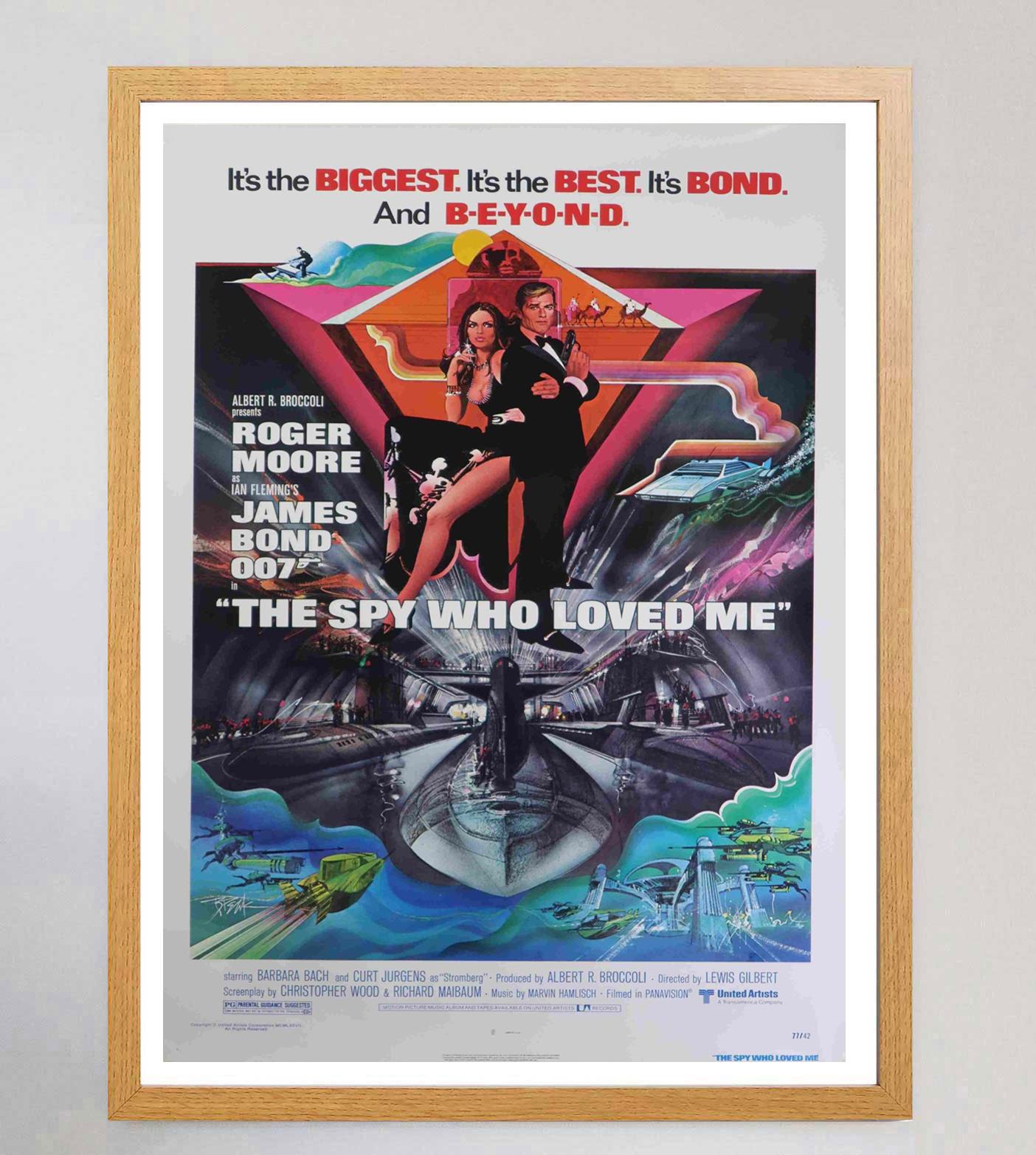 Américain 1977 The Spy Who Loved Me Original Vintage Poster (L'espion qui m'aimait) en vente
