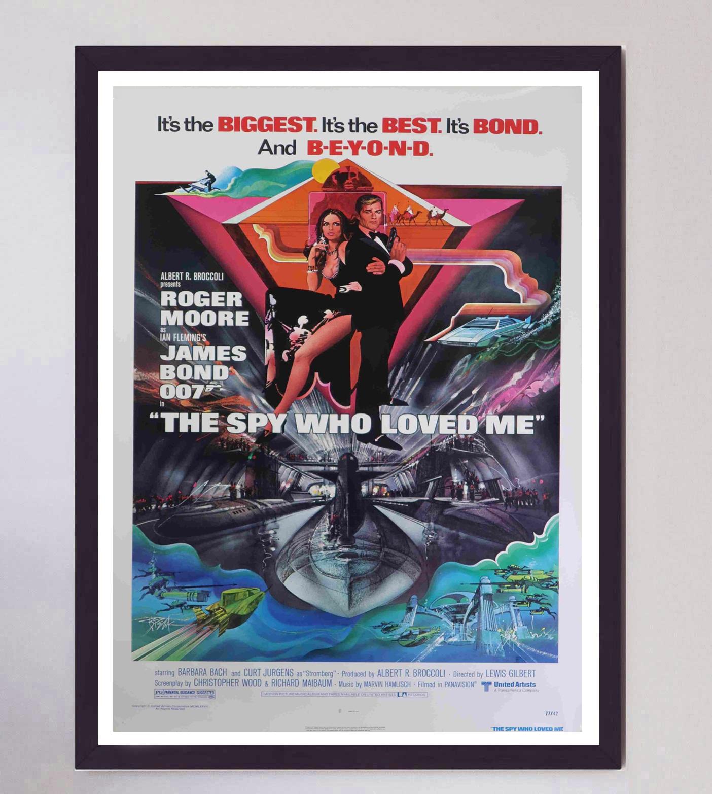 Fin du 20e siècle 1977 The Spy Who Loved Me Original Vintage Poster (L'espion qui m'aimait) en vente