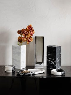 1978 Arabescato Marble Vase By Greg Natale
