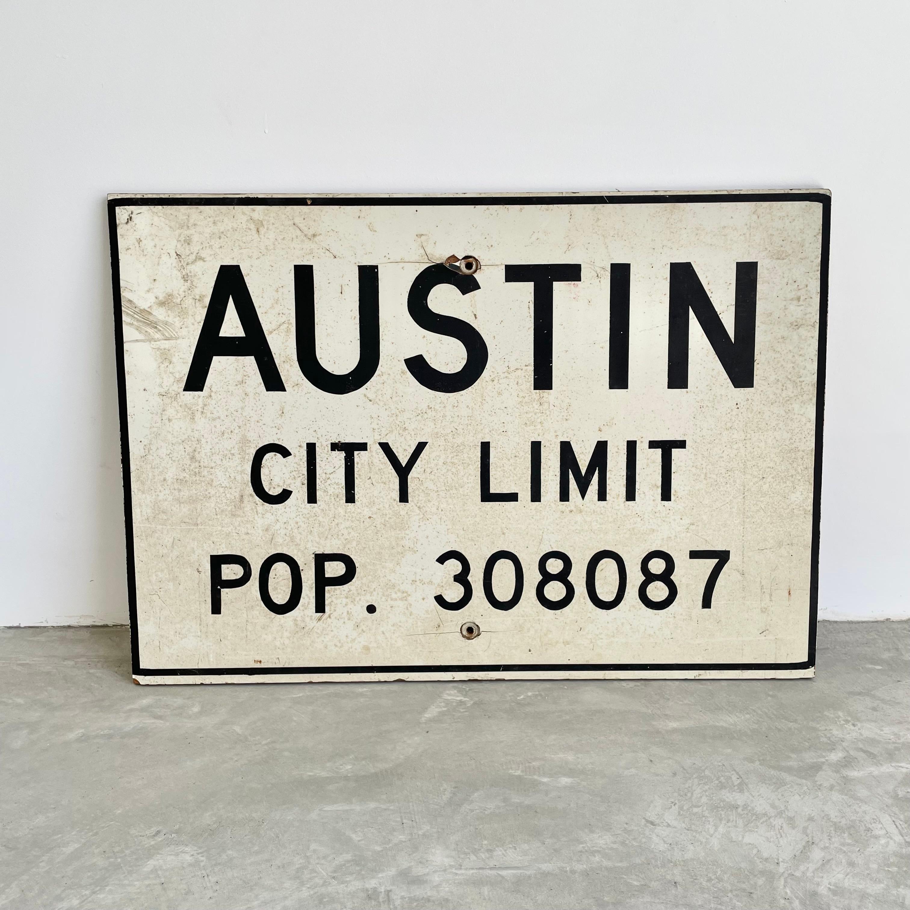American 1978 Austin City Limit Sign