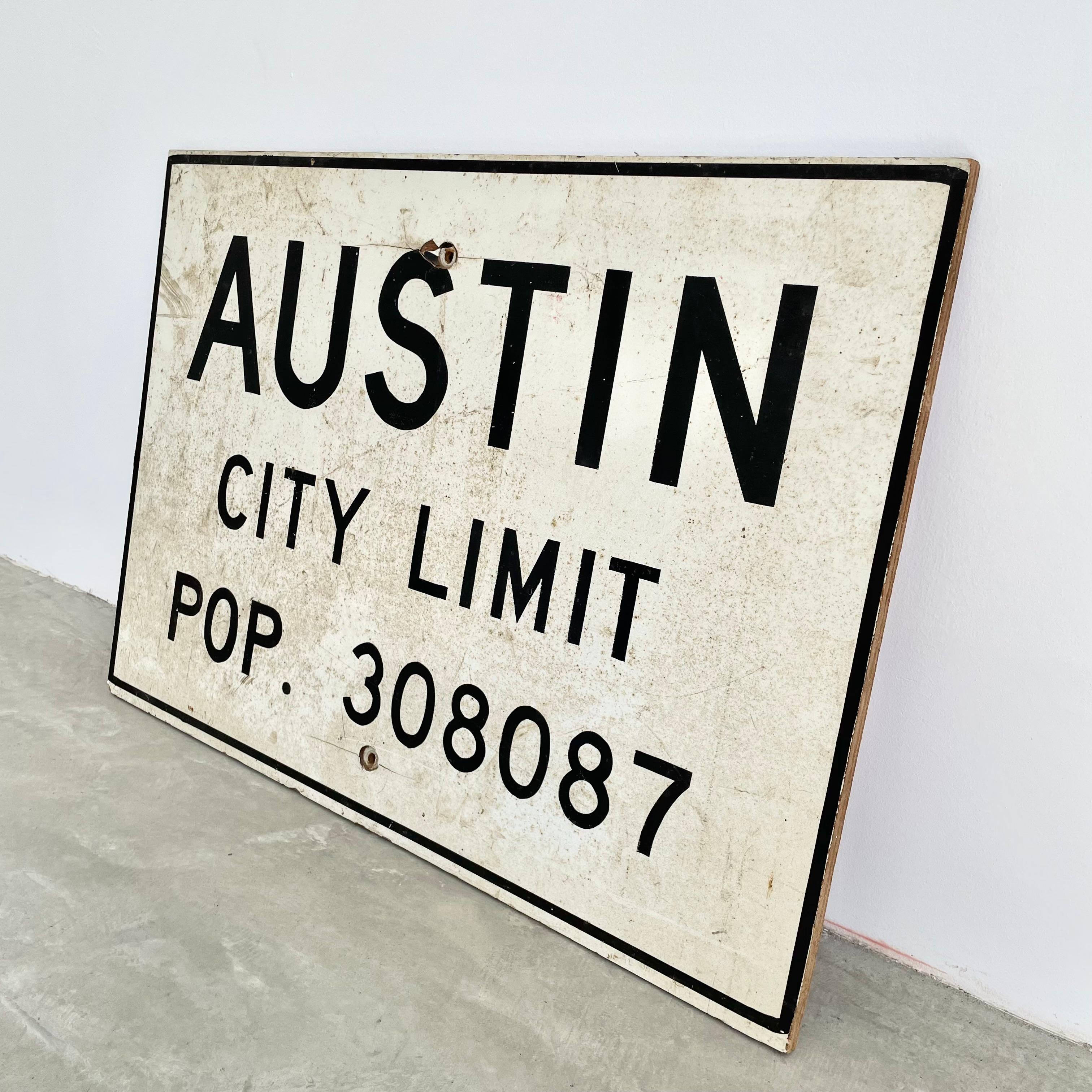 Hand-Painted 1978 Austin City Limit Sign