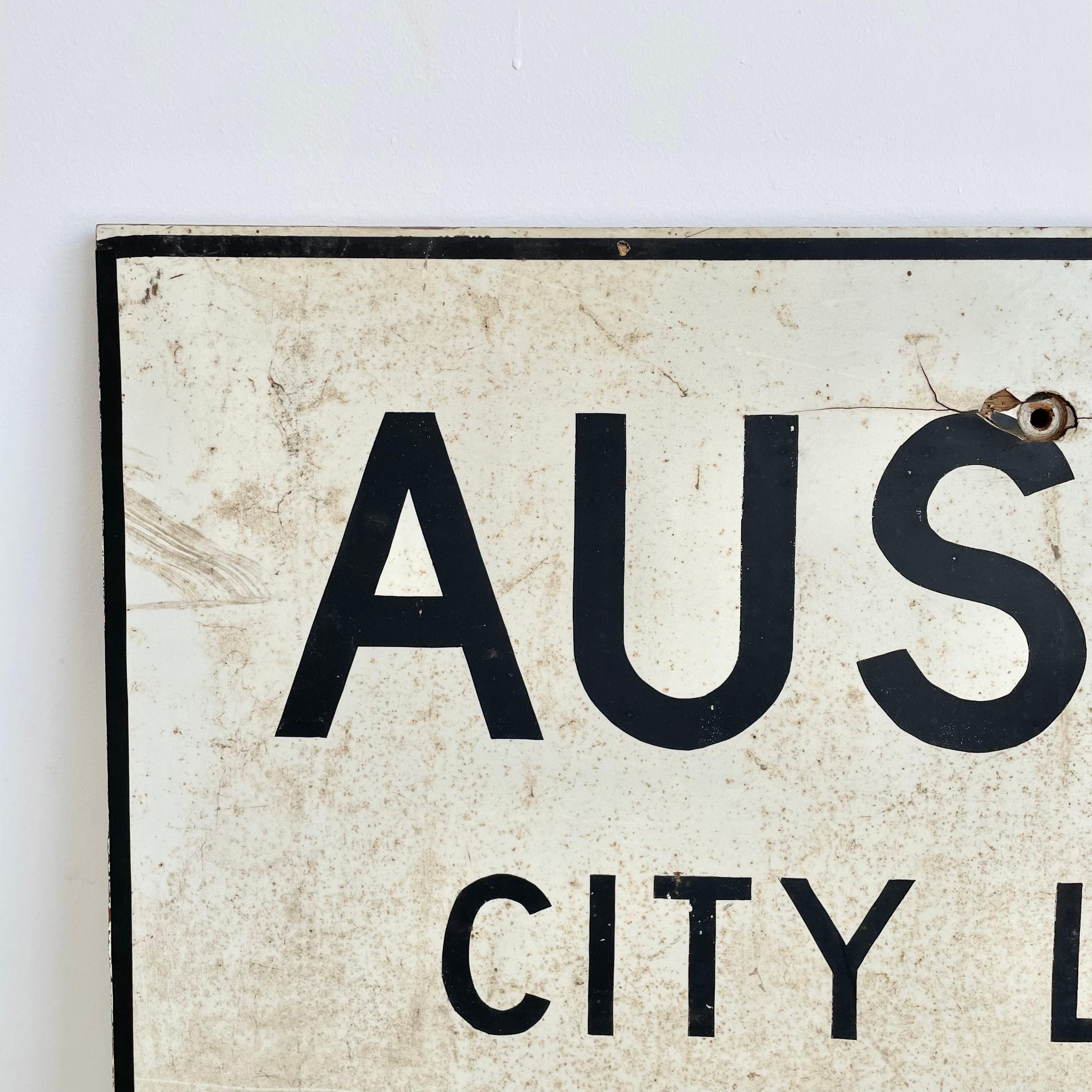 Late 20th Century 1978 Austin City Limit Sign