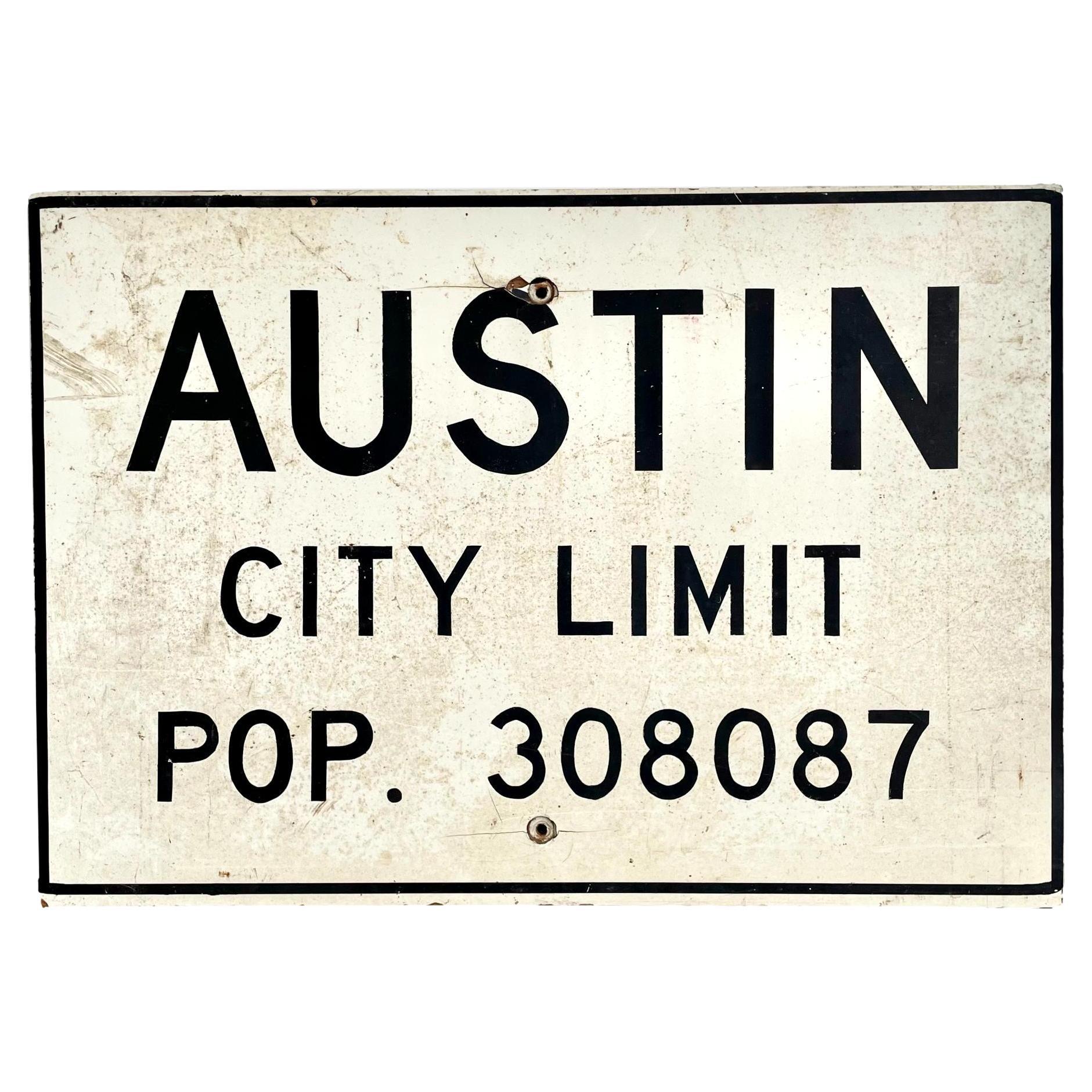 1978 Austin City Limit Sign