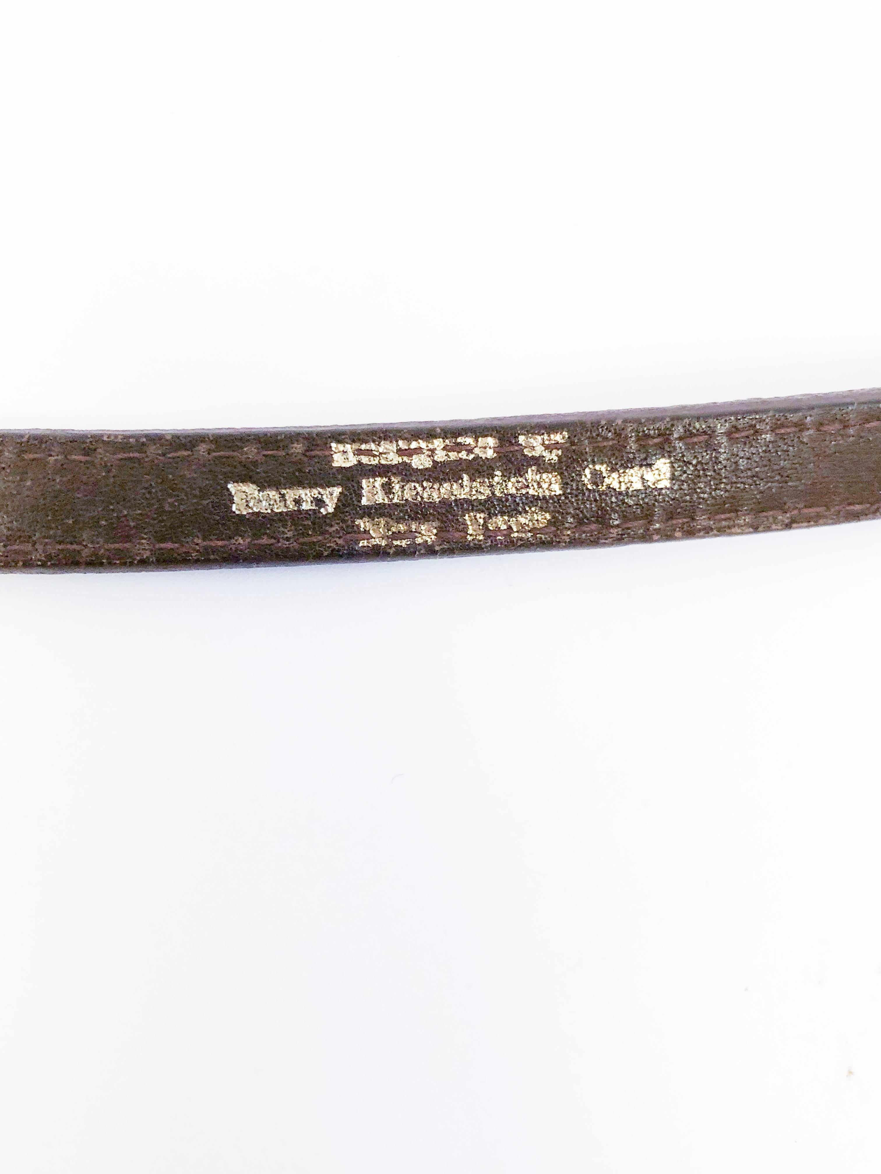 1978 Berry Kieselstein Cord Leather Purple Belt with Sterling Buckle In Good Condition In San Francisco, CA