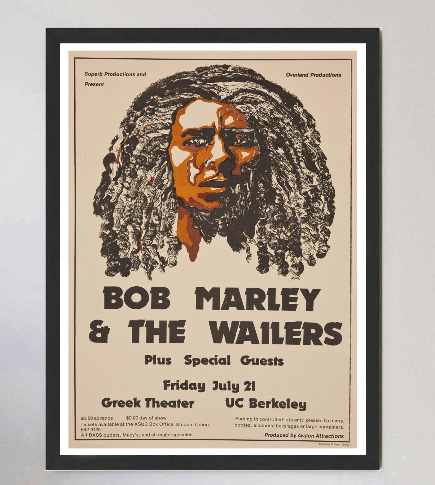 Late 20th Century 1978 Bob Marley & The Wailers - Greek Theatre UC Berkeley Original Poster For Sale