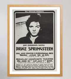 1978 Bruce Springsteen - San Jose & Berkeley Original Vintage Poster