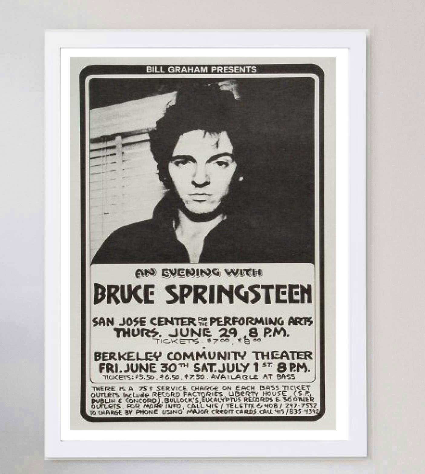 1978 Bruce Springsteen – San Jose & Berkeley, Original-Vintage-Poster (amerikanisch) im Angebot